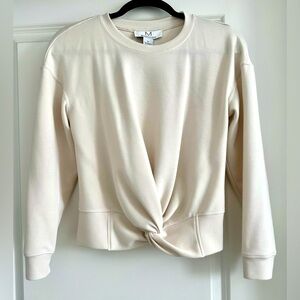Magaschoni Twist Front Sweatshirt Ivory XS